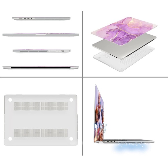 MacBook Pro 14in Purple Quicksand Case - Picture 3 of 9